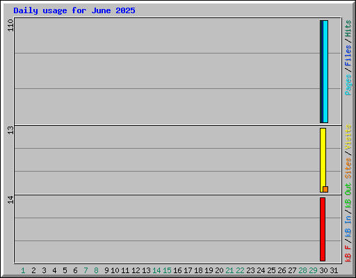 Daily usage for June 2025